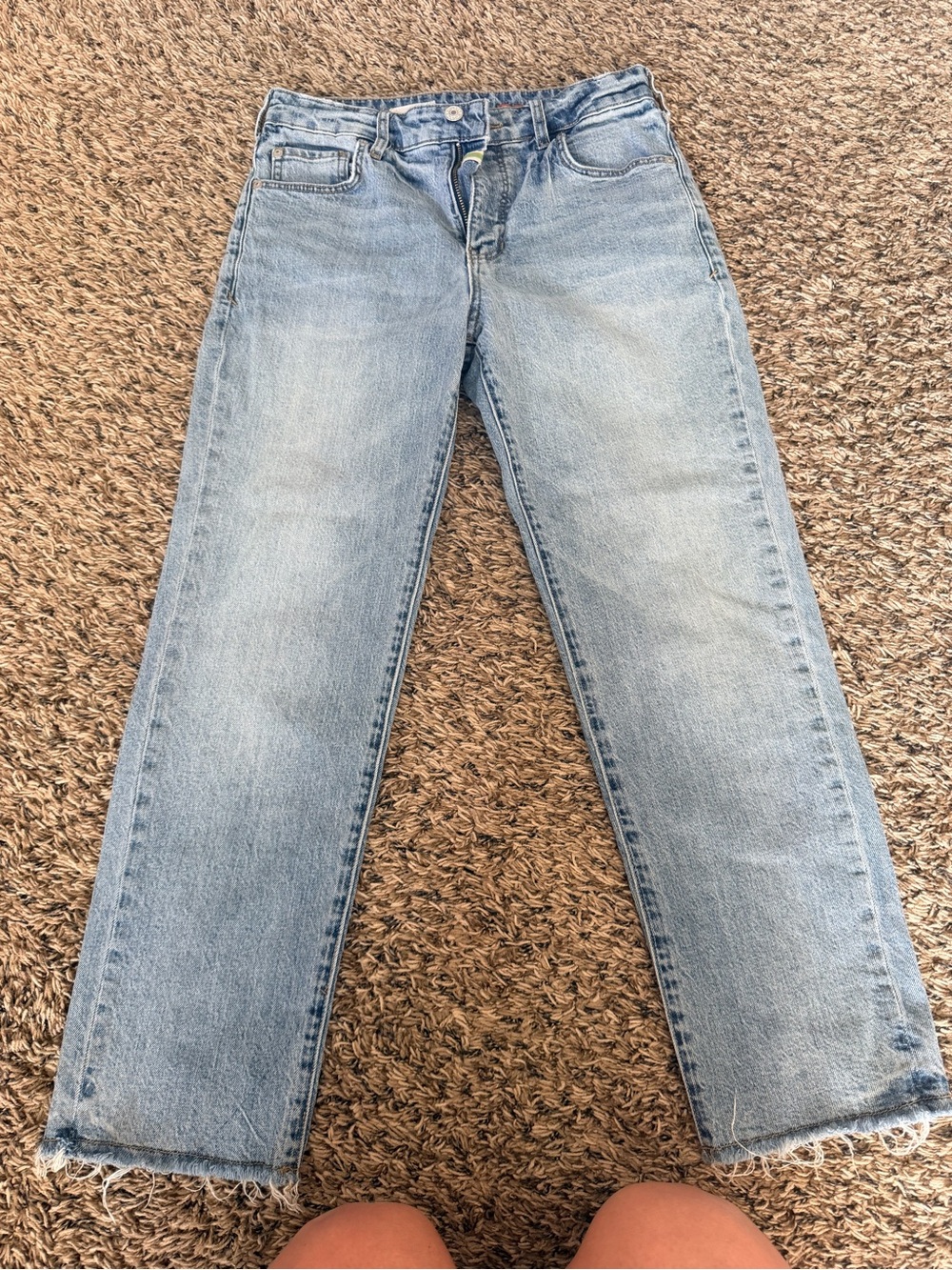 Pilcro Light Blue Straight-Leg Jeans